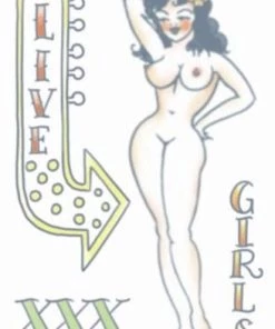 Tinsley Transfers Pin Up Girl Temporary Tattoo Girlfriend Realistic Transfer