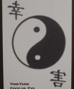 Tinsley Transfers Ying Yang Temporary Tattoo Womens