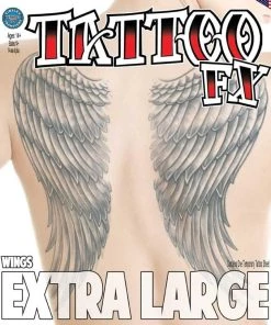 Tinsley Transfers Womens Wings Temporary Tattoos For Back