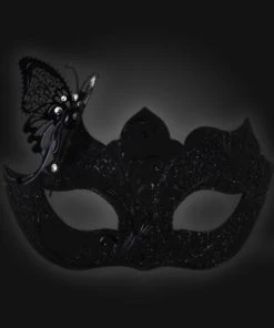 Carta Alta Butterfly Mask For Ladies Venetian Filigree Little Butterfly Black Womens