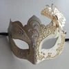 Carta Alta Butterfly Mask For Ladies Venetian Filigree Little Butterfly White & Gold