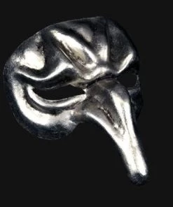 Carta Alta Pulcinella Men's Silver Mask Venetian Authentic Naso Masquerade Mens