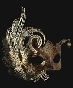 Carta Alta Swan Mask For Ladies Venetian Filigree Pink Deluxe Womens