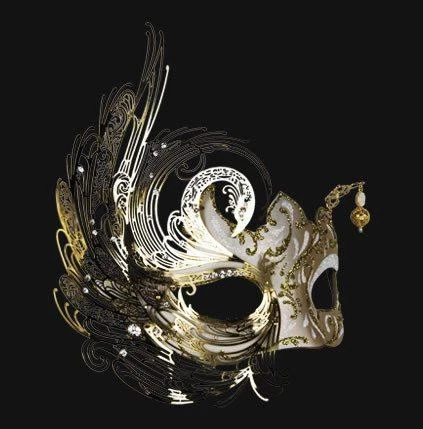 Carta Alta Swan Ladies Venetian Filigree Mask White & Gold Deluxe 4 Carta Alta Swan Ladies Venetian Filigree Mask White & Gold Deluxe