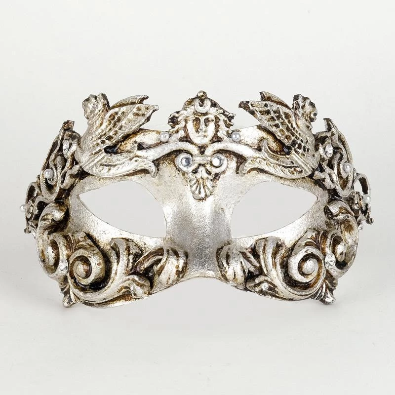 Carta Alta Griffin Silver Venetian Baroque Mask Masquerade Design Mens 3 Carta Alta Griffin Silver Venetian Baroque Mask Masquerade Design Mens