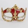 Carta Alta Womens Music Paper Mask Traditional Venetian Red & Gold