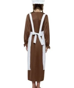 Smiffy's Kids Colonial Girls Historical Victorian Apron Mop Cap Costume Kit