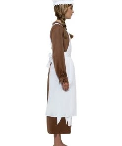 Smiffy's Kids Colonial Girls Historical Victorian Apron Mop Cap Costume Kit