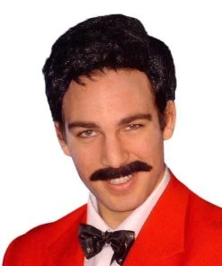 Carnival Products Game Show Host 1980's Black Costume Wig Mens