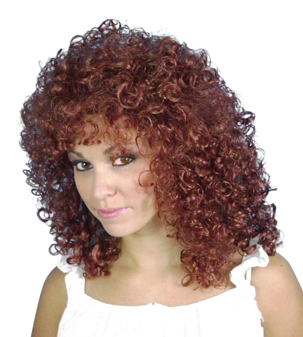 Carnival Products Ringlets 1980's Women Auburn Costume Wig Womens 3 Carnival Products Ringlets 1980's Women Auburn Costume Wig Womens