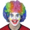 Carnival Products Clown Afro Rainbow Wig Circus Fancy Dress Accessory Womens