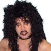 Carnival Products Alice Cooper Rocker Wig Black 80s Rockstar Costume Accessory Mens