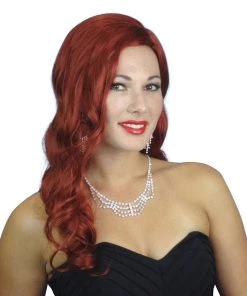 Carnival Products Auburn Red Long Wavy Wig 1940's Hollywood Movie Star
