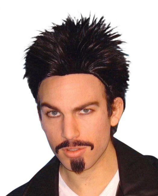 Carnival Products Black 80's Punk Costume Wig Rockstar Fancy Dress 3 Carnival Products Black 80's Punk Costume Wig Rockstar Fancy Dress