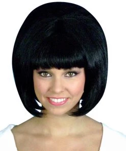 Carnival Products Womens Beehive Black Wig 1960's & 1950's Costume Accessory