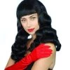 Carnival Products Womens Burlesque Black Long Wavy Costume Wig 20's & 30's Fancy Dress