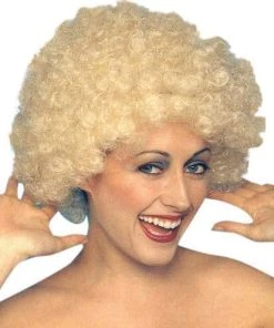 Carnival Products Afro Blonde Costume Wig 1970's Fancy Dress