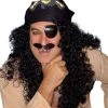 Carnival Products Captain Hook Wig Black Curly Pirate Costume Accessory Mens