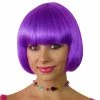 Carnival Products Hit-Girl Bob Short Purple Wig Costume Fancy Dress Party Cosplay Hair Womens