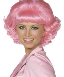 Smiffy's Frenchy Pink Grease Costume Wig Womens